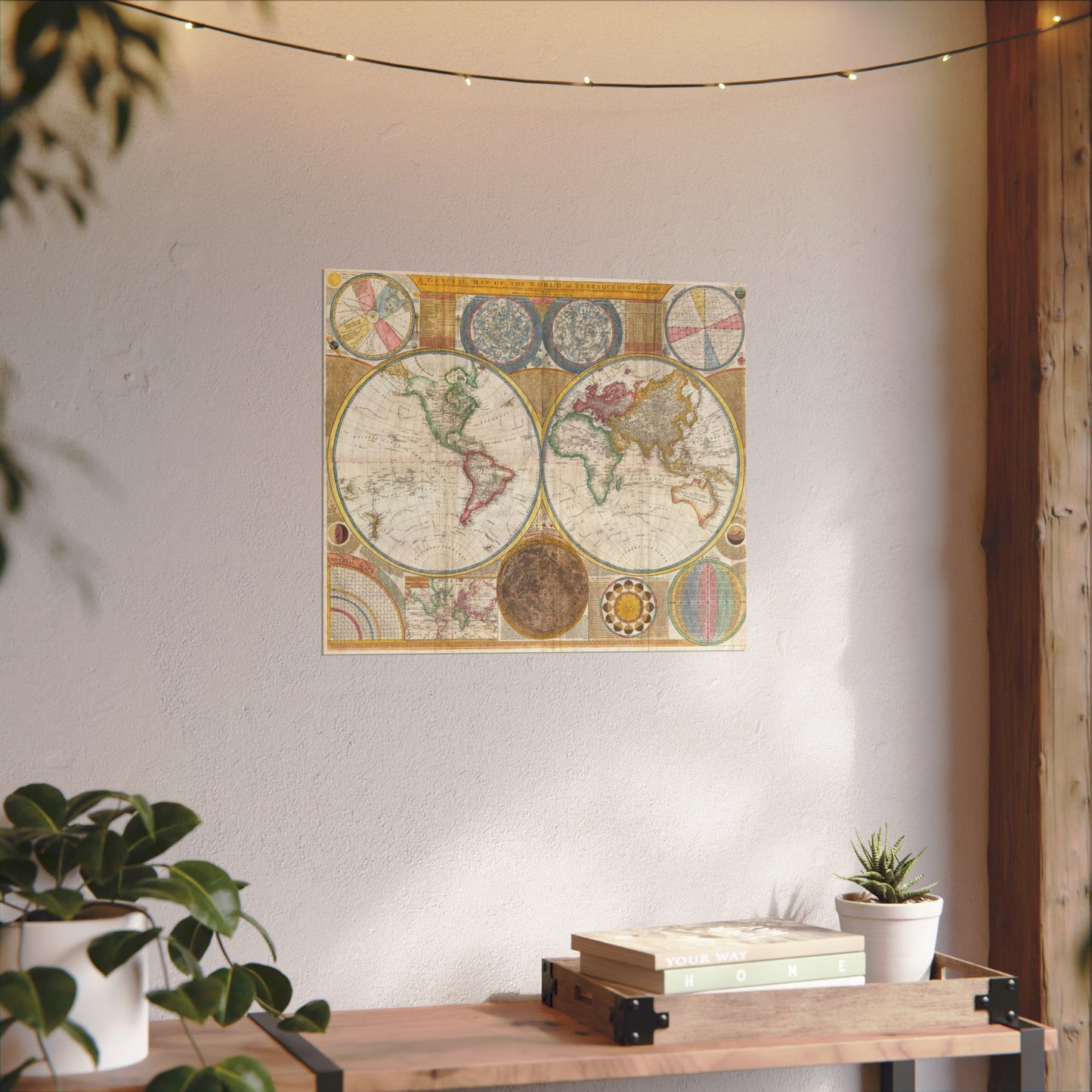 Vintage World Map Matte Poster — Samuel Dunn (1794)
